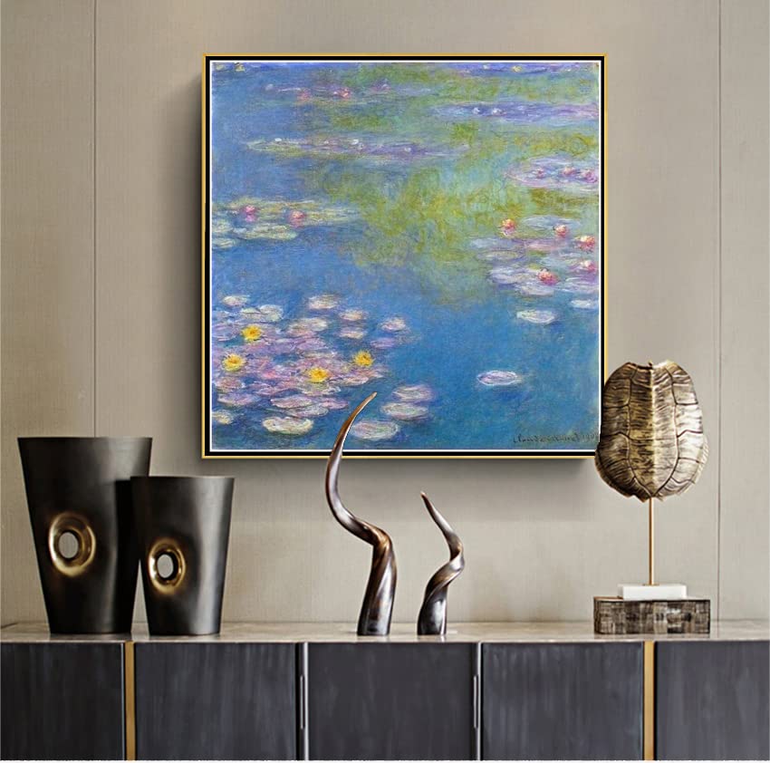 オスカル・クロード・モネ 、睡蓮、希少画集画、新品額装付 オスカル・クロード・モネ 、睡蓮、希少画集画、新品額装付